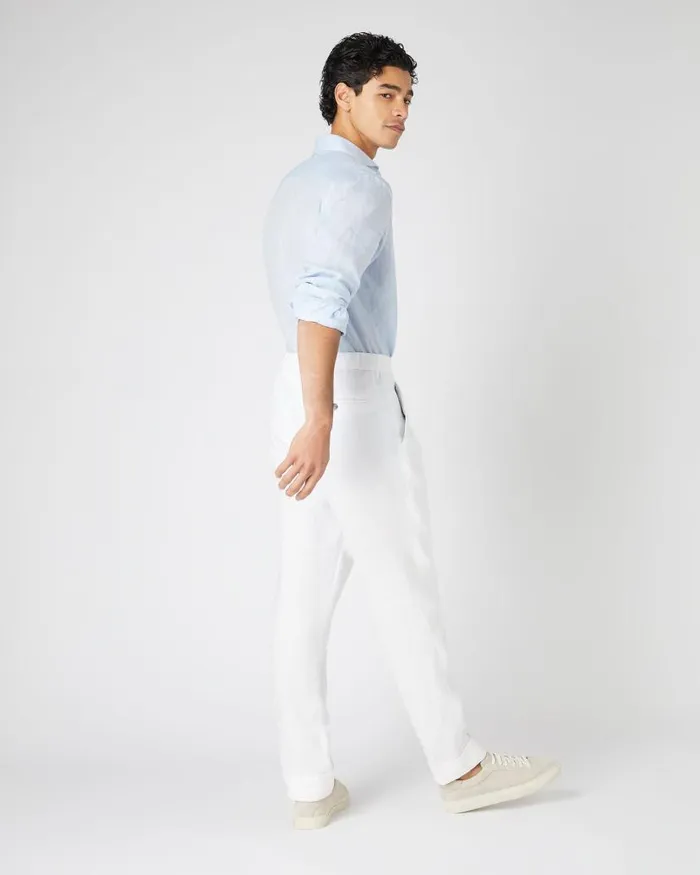 NPeal Trousers Men Linen Trouser White