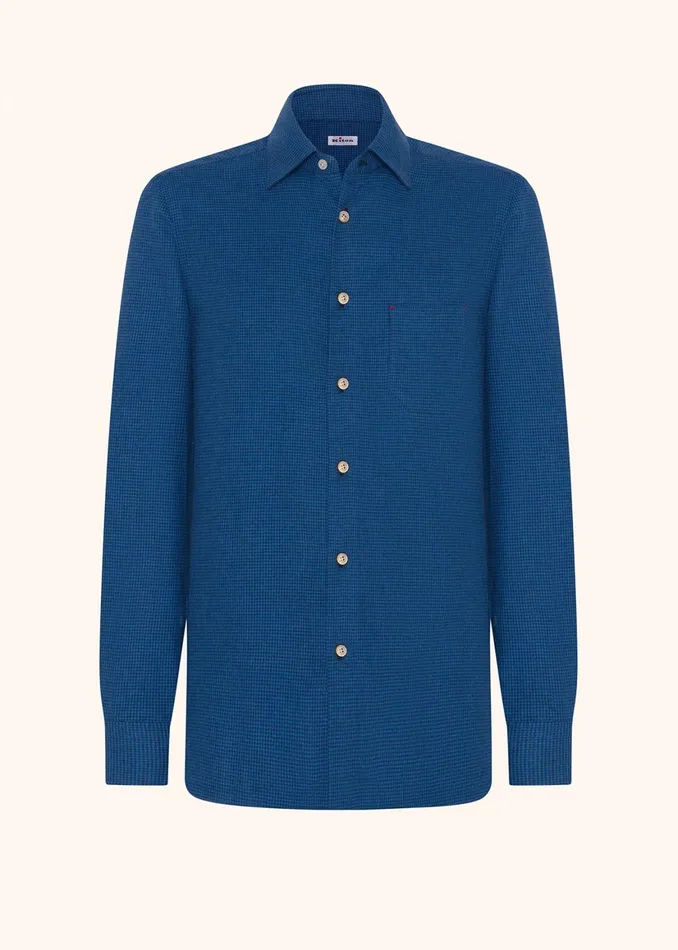 NERANO HOUNDSTOOTH FLANNEL SHIRT Men Kiton Shirts