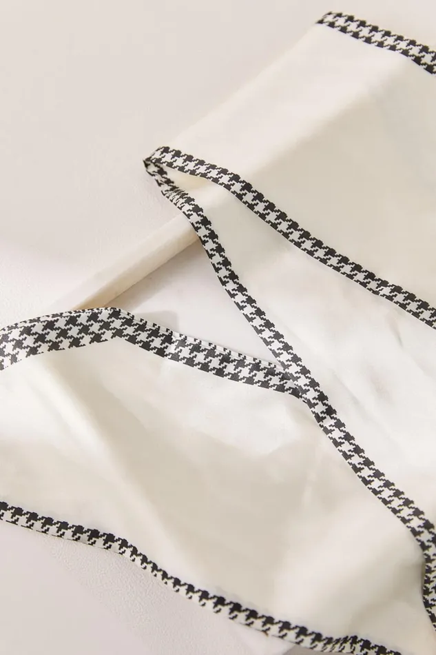 Nessa Scarf 8211 Tie Up Scarf In WhiteBlack Women Showpo Scarves and Gloves