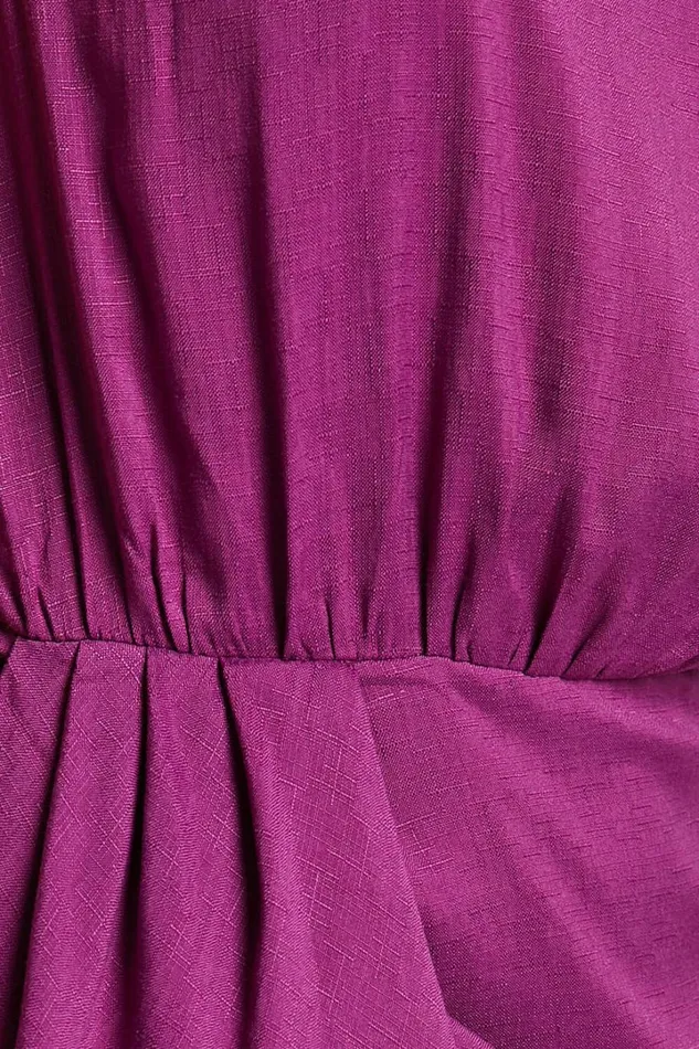 Niana Mini Dress 8211 Drape One Shoulder Dress In Purple Women Showpo Curve Clothes