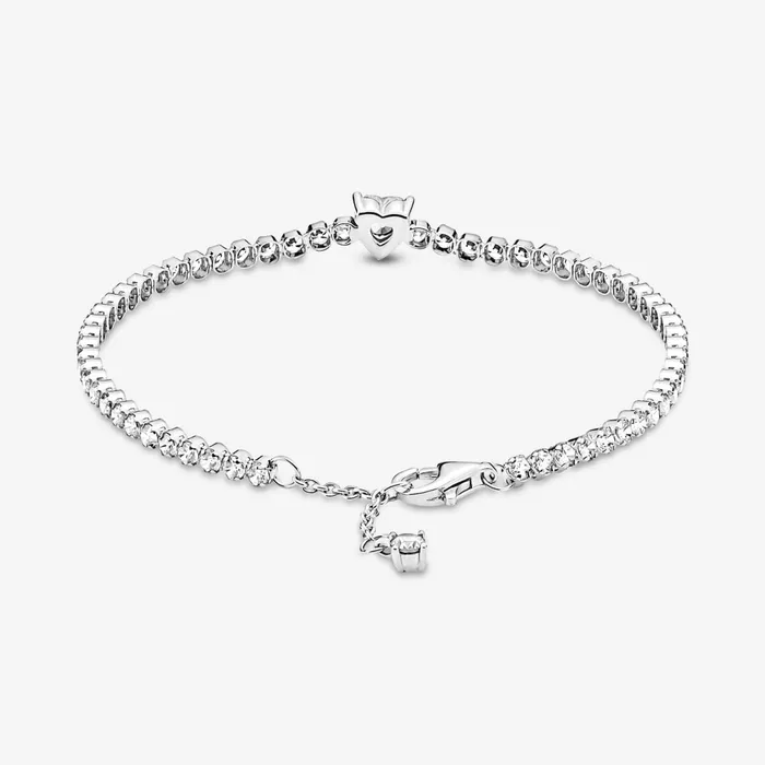 Noncharm Bracelets Women Pandora Sparkling Heart Tennis Bracelet