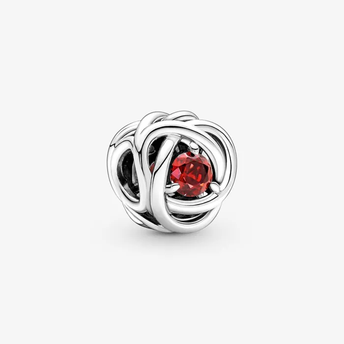 O Pendants Women Pandora July Birthstone Eternity Circle O Pendant And Earrings Set