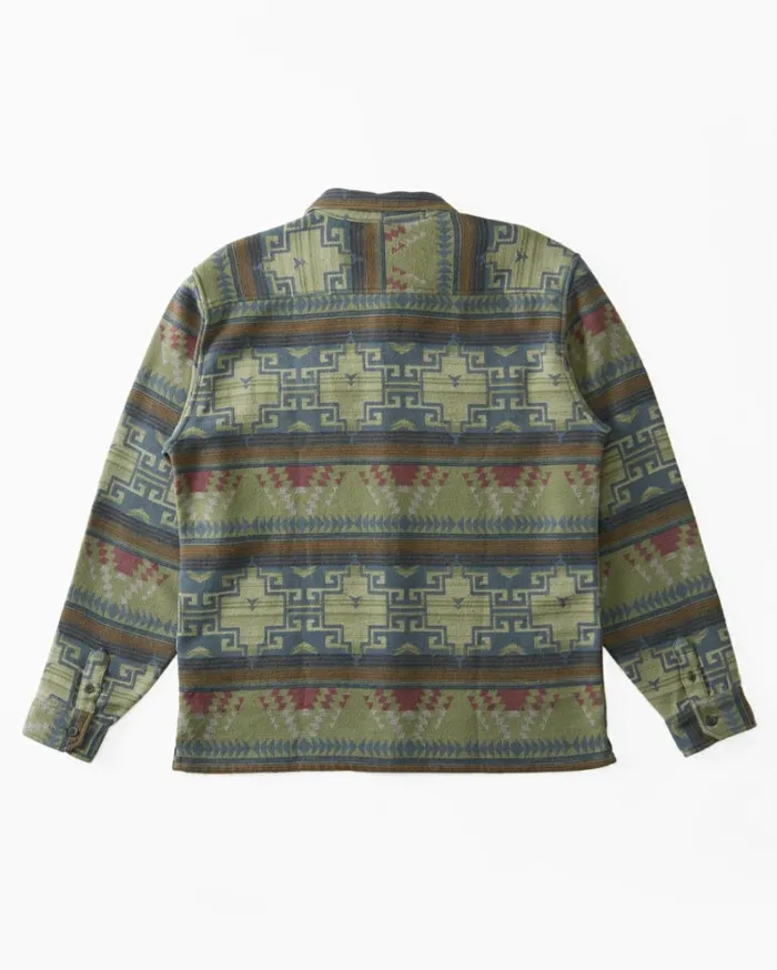 Offshore Jacquard Flannel Long Sleeve Shirt Sage Men Billabong Flannels