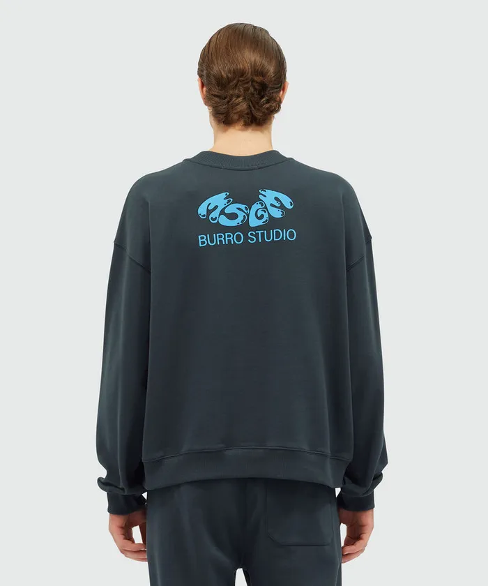 Organic Cotton 034Fantastic Green Burro Studio034 Navy Blue Sweatshirt WomenMen MSGM Hoodies And Sweatshirts
