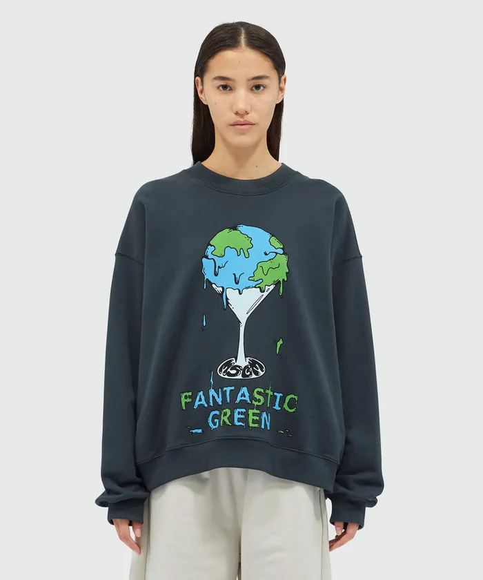 Organic Cotton 034Fantastic Green Burro Studio034 Navy Blue Sweatshirt WomenMen MSGM Hoodies And Sweatshirts