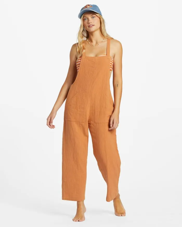 Pacific Time RomperJumpsuit Toffee Women Billabong Essentials