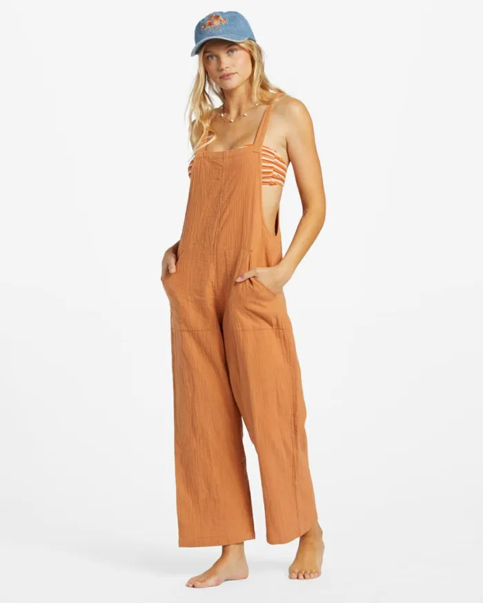 Pacific Time RomperJumpsuit Toffee Women Billabong Essentials