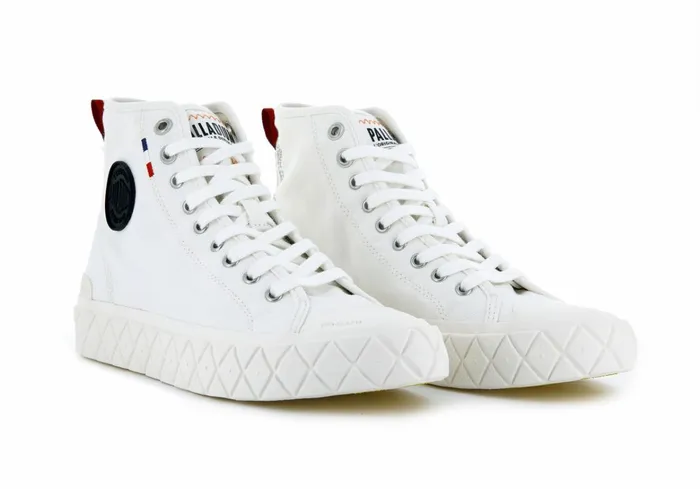 Palladium Palla Ace Canvas Mid Star White Women Boots