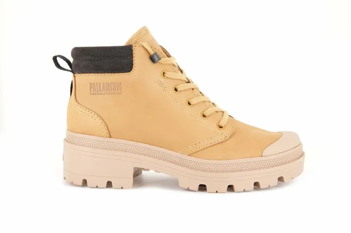 Palladium Pallabase Lo Cuff Amber Gold Women Boots
