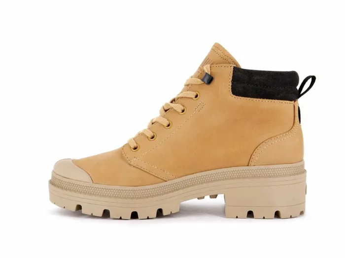 Palladium Pallabase Lo Cuff Amber Gold Women Boots