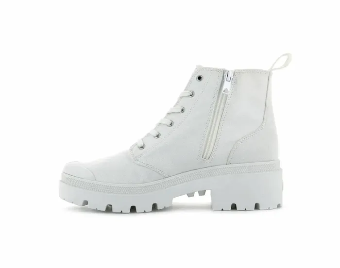 Palladium Pallabase Twill Star White Women Heel Boots