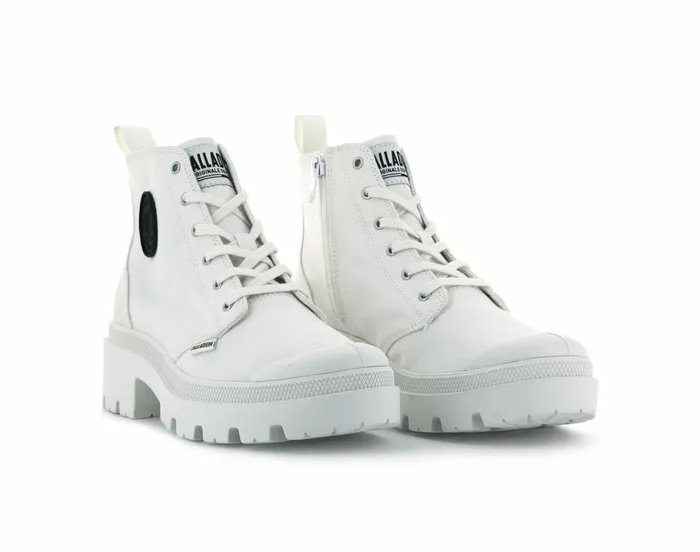 Palladium Pallabase Twill Star White Women Heel Boots