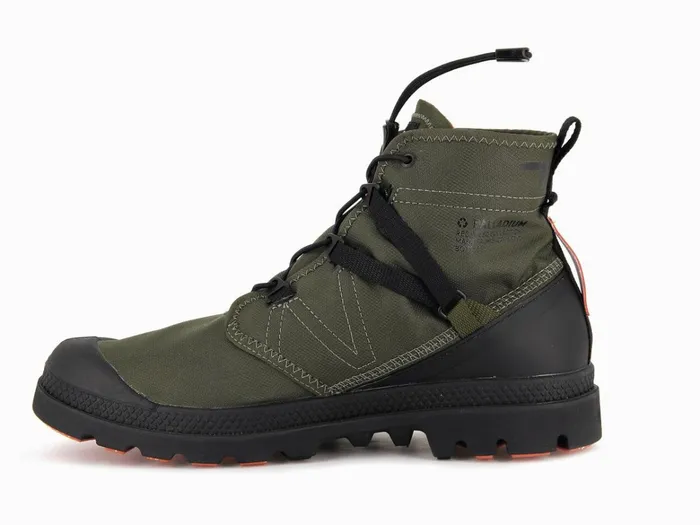 Palladium Pampa Travel Lite Waterproof Olive Night Kids Boots