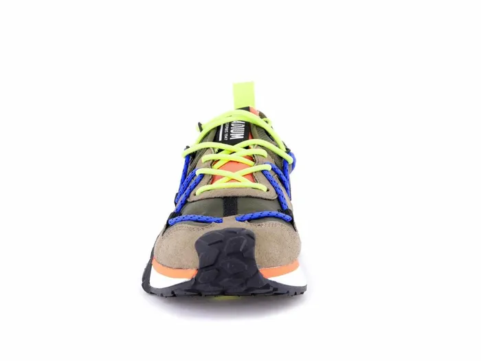 Palladium Troop Runner Lace It Olive Night Firecracker Women Sneakers