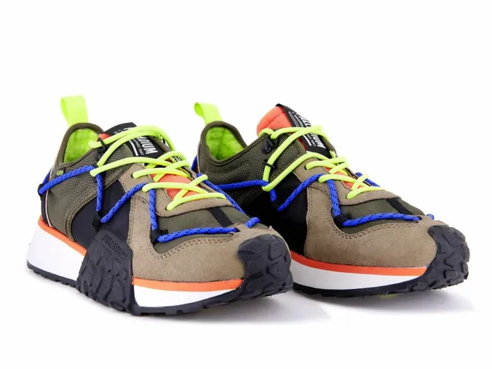 Palladium Troop Runner Lace It Olive Night Firecracker Women Sneakers