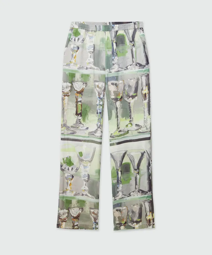 Pants With 034Glass034 Print Women MSGM Pants And Shorts