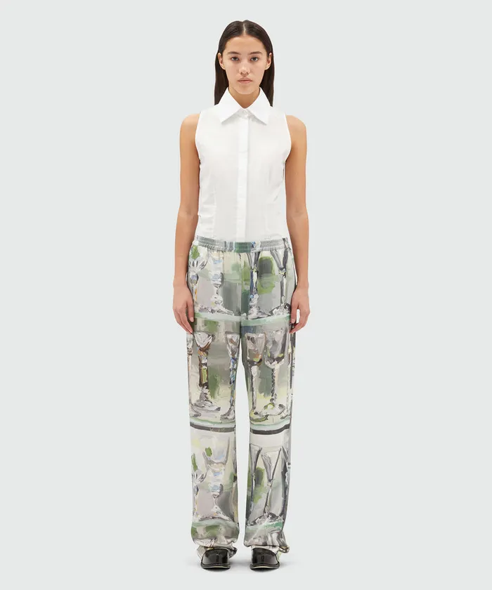 Pants With 034Glass034 Print Women MSGM Pants And Shorts