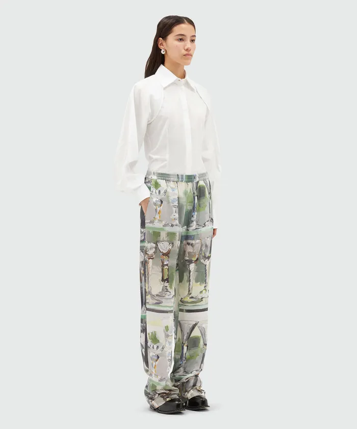 Pants With 034Glass034 Print Women MSGM Pants And Shorts