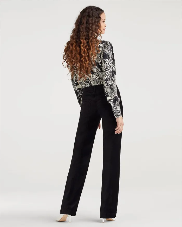 Pants Women 7 For All Mankind Velvet Alexa Trouser In Black Black
