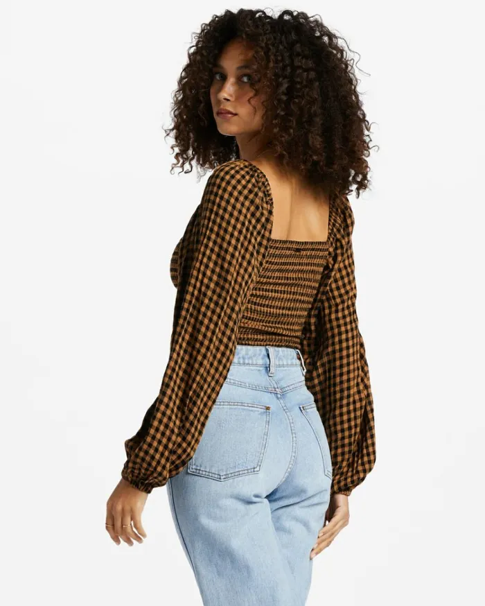Paradise Days Top Woven Shirt Cosmic Khaki Women Billabong Tops