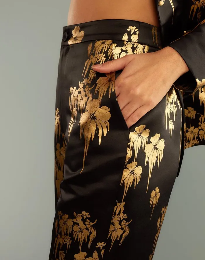 Party Shop Women Cynthia Rowley Dripping In Gold Pants