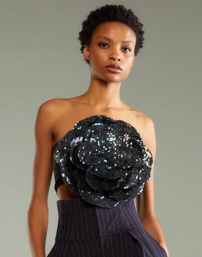 Party Shop Women Cynthia Rowley Sequin Flower Bandeau