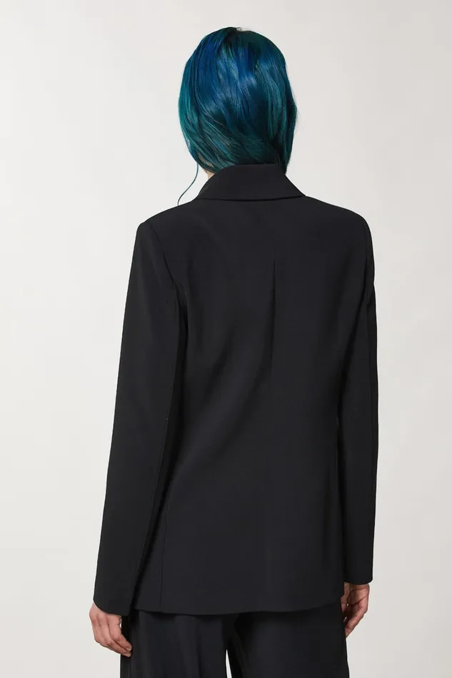 Patrizia Pepe Black Essential Doublebreasted Jacket Nero Apparel Blazers
