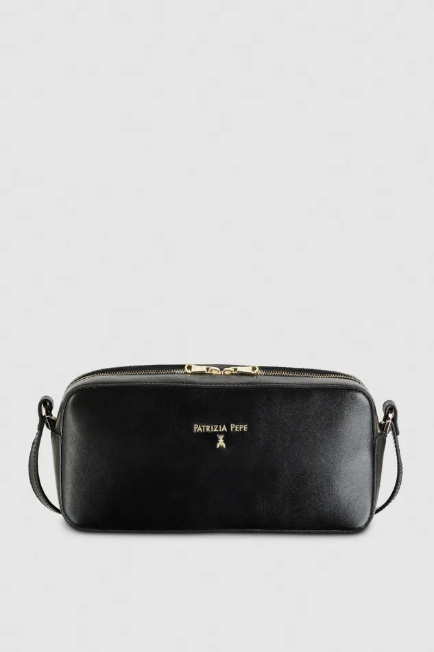 Patrizia Pepe Black Mini Bag With Zip Nero Bags Crossbodys