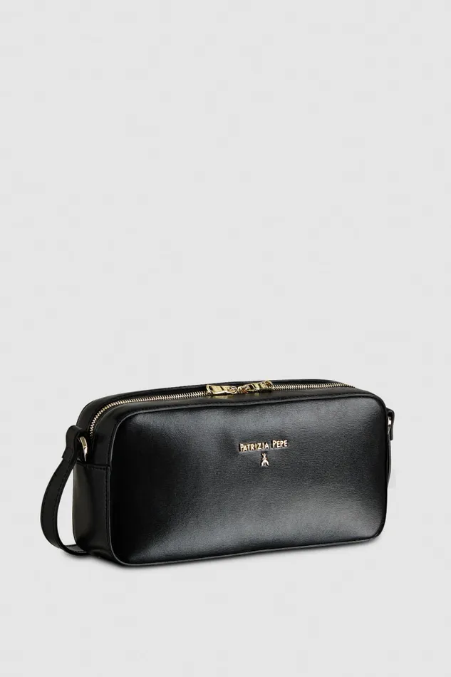 Patrizia Pepe Black Mini Bag With Zip Nero Bags Crossbodys