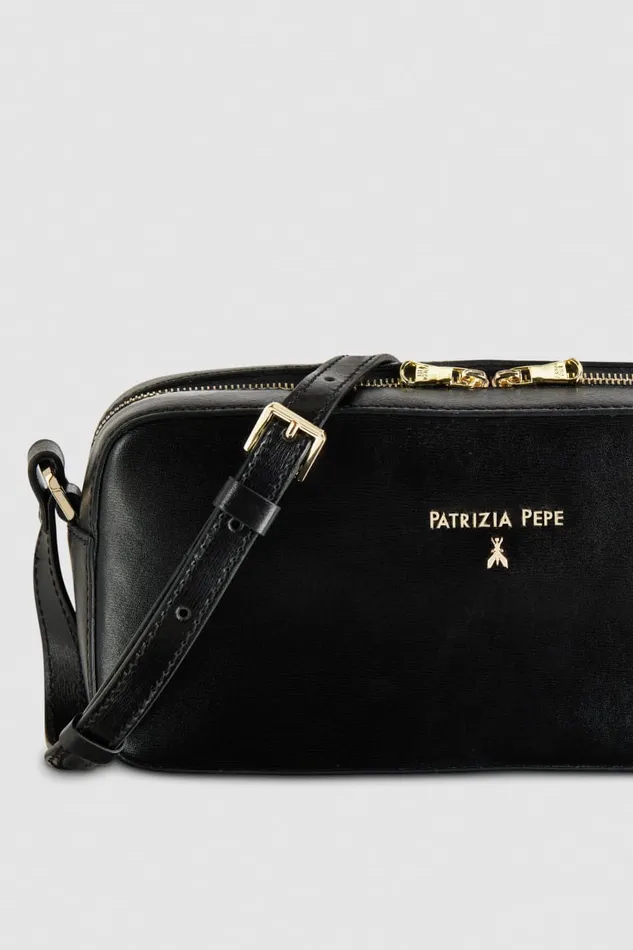 Patrizia Pepe Black Mini Bag With Zip Nero Bags Crossbodys