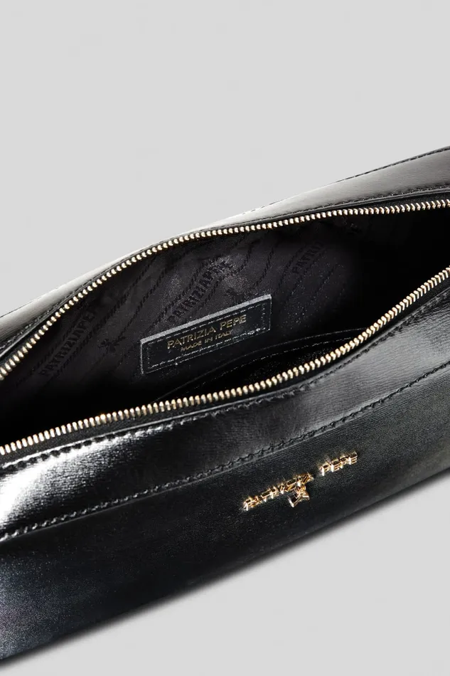 Patrizia Pepe Black Mini Bag With Zip Nero Bags Crossbodys
