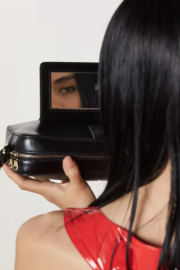 Patrizia Pepe Black Mini Bag With Zip Nero Bags Crossbodys