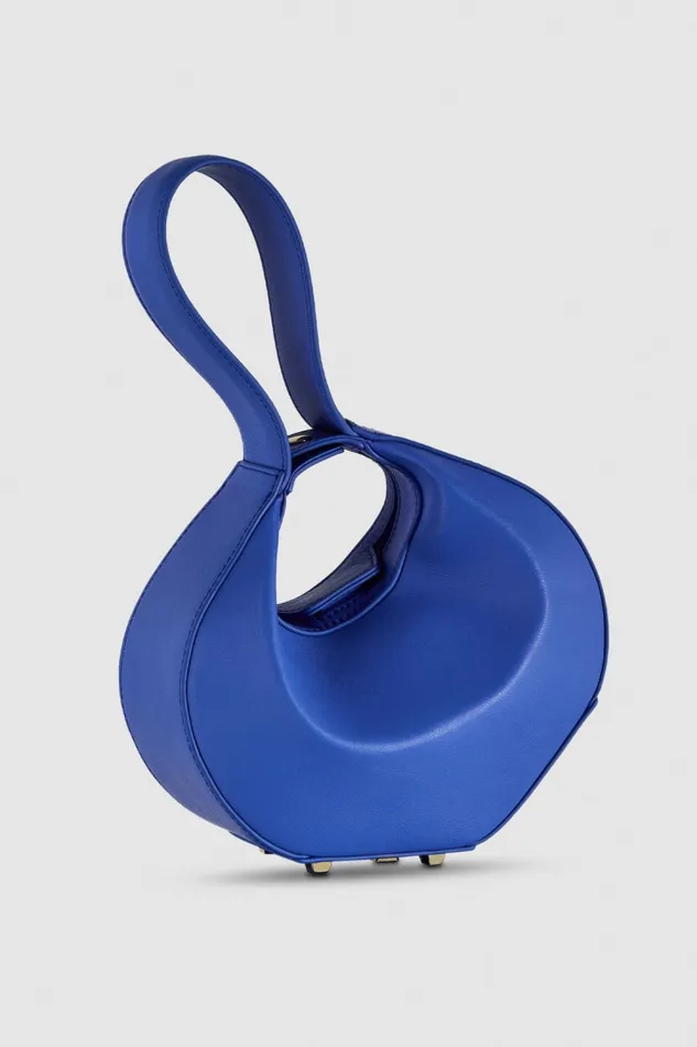 Patrizia Pepe Blue Small Hobo Bangle Bag Blue Ray Bags Handbags