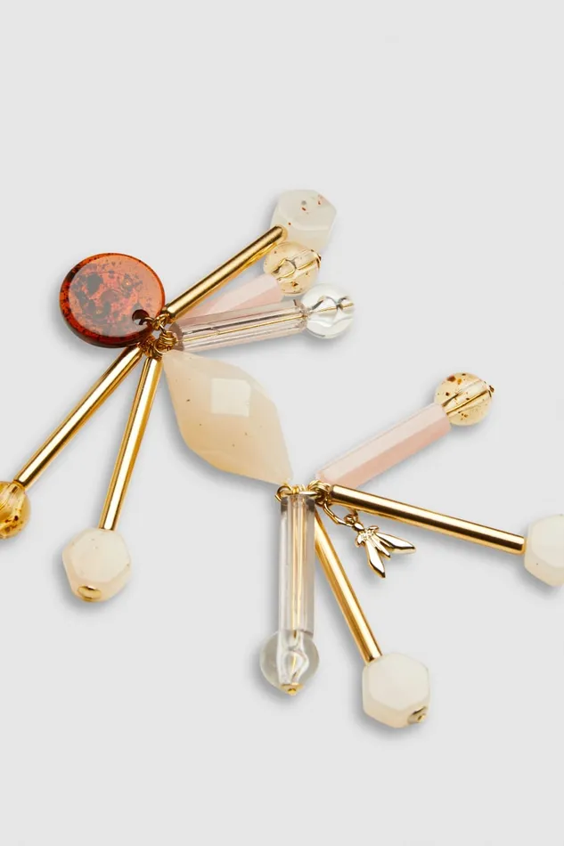 Patrizia Pepe Earrings With Techno Pop Fly Appliqu Gold Multicolor Accessories