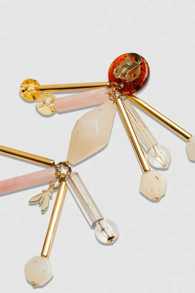 Patrizia Pepe Earrings With Techno Pop Fly Appliqu Gold Multicolor Accessories