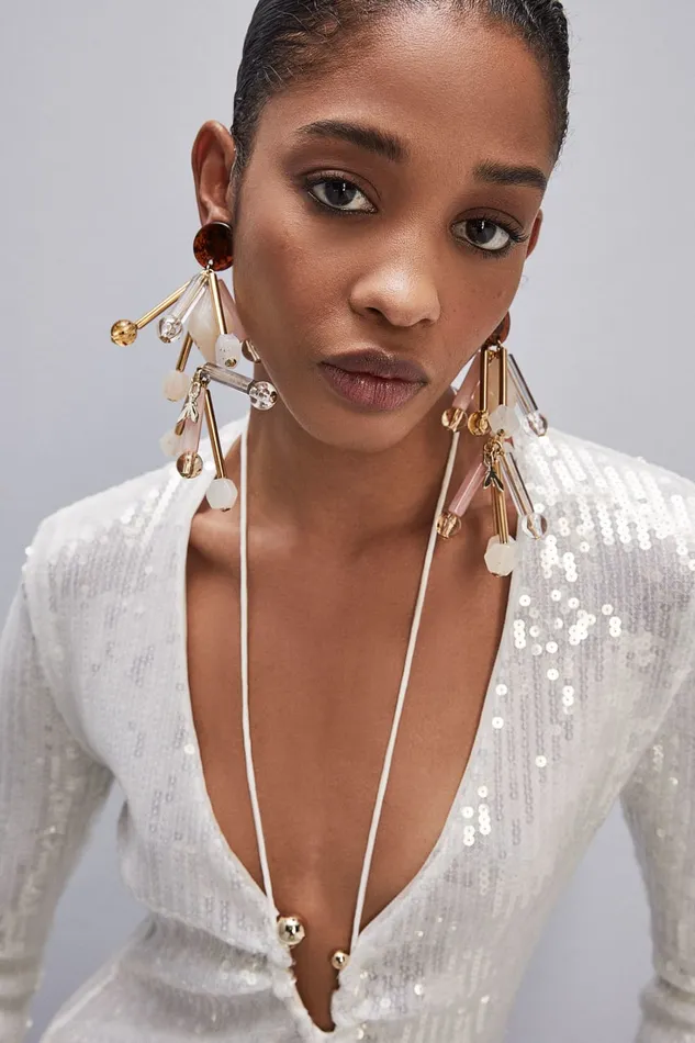 Patrizia Pepe Earrings With Techno Pop Fly Appliqu Gold Multicolor Accessories