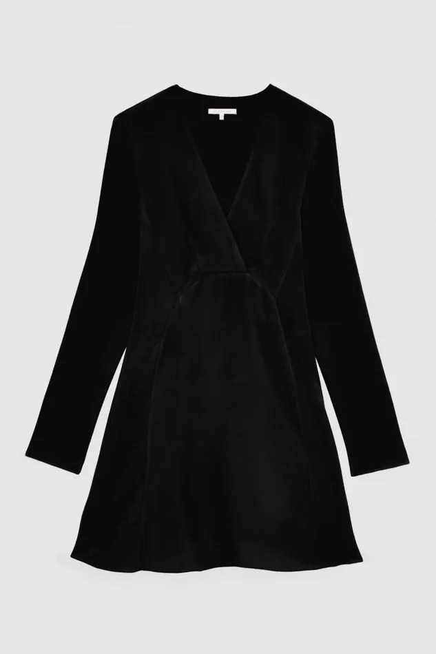 Patrizia Pepe Essential Viscose Crepe Dress Black Nero Apparel Mini