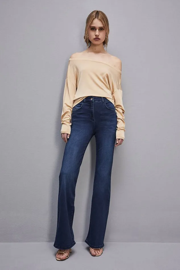 Patrizia Pepe Flared Jeans Jeggings Washed Blue Apparel Jeans