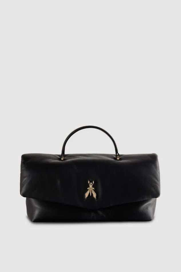 Patrizia Pepe Fly Bamby Leather Shoulder Bag Black Nero Bags Handbags