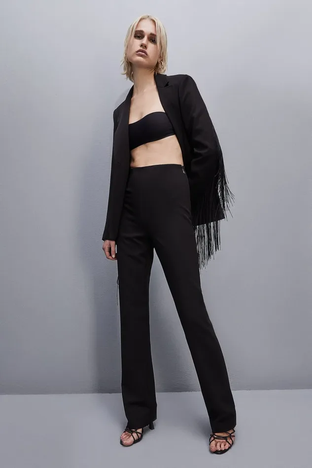 Patrizia Pepe Highwaisted Slim Pants Black Nero Apparel Slim and Skinny