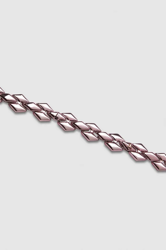 Patrizia Pepe Necklace With Personalized Links And Micro Fly Pink Shiny Lilac Accessories
