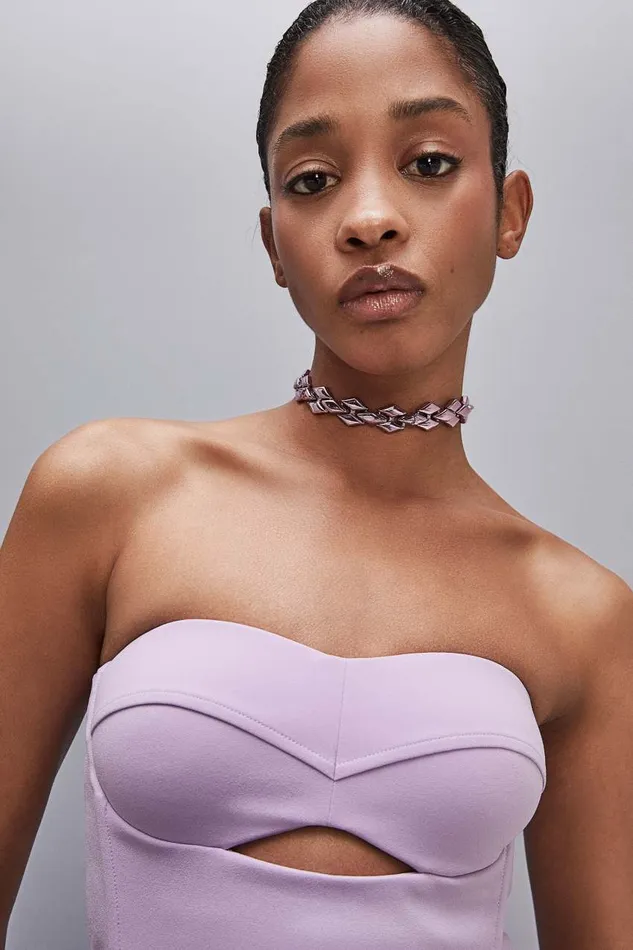 Patrizia Pepe Necklace With Personalized Links And Micro Fly Pink Shiny Lilac Accessories