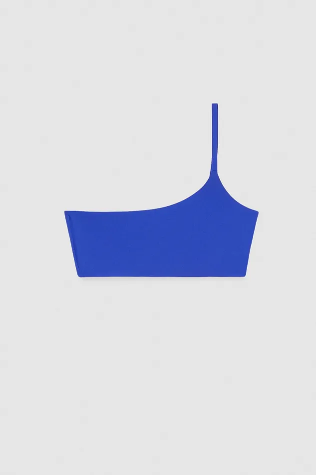 Patrizia Pepe Oneshoulder Bikini Top Light Blue Blue Wave Apparel Beachwear