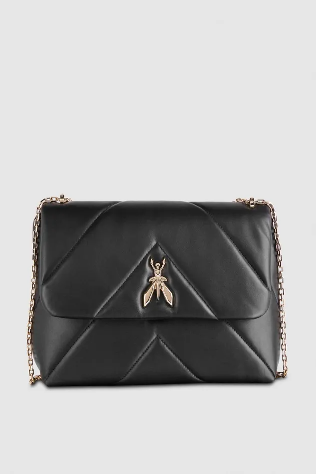 Patrizia Pepe Padded Fly Crossbody Bag Black Nero Bags Crossbodys