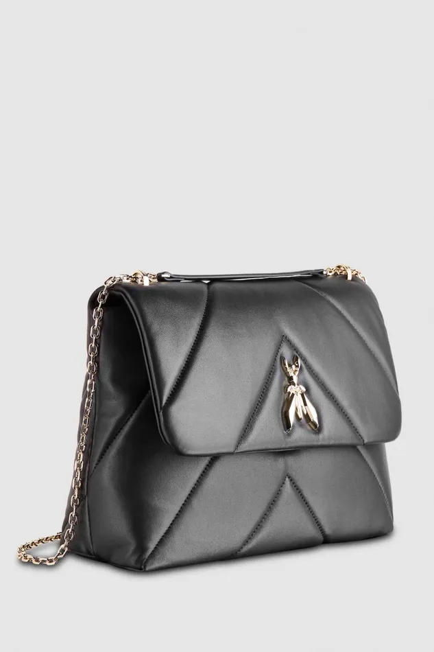 Patrizia Pepe Padded Fly Crossbody Bag Black Nero Bags Crossbodys