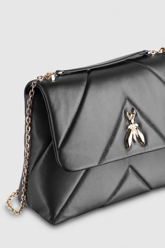 Patrizia Pepe Padded Fly Crossbody Bag Black Nero Bags Crossbodys
