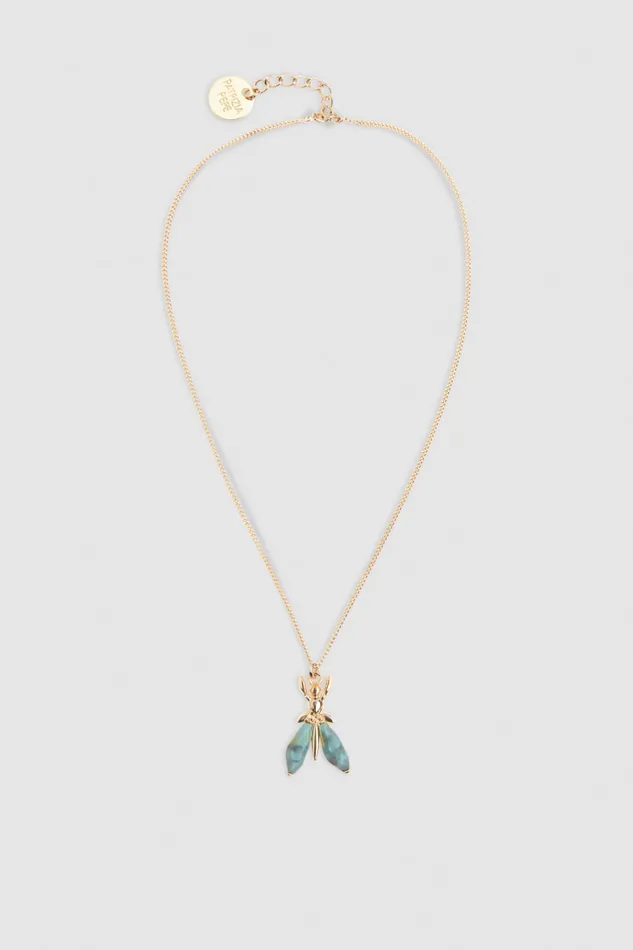Patrizia Pepe Precious Fly Mini Necklace Green Shaded Tuscany Green Accessories