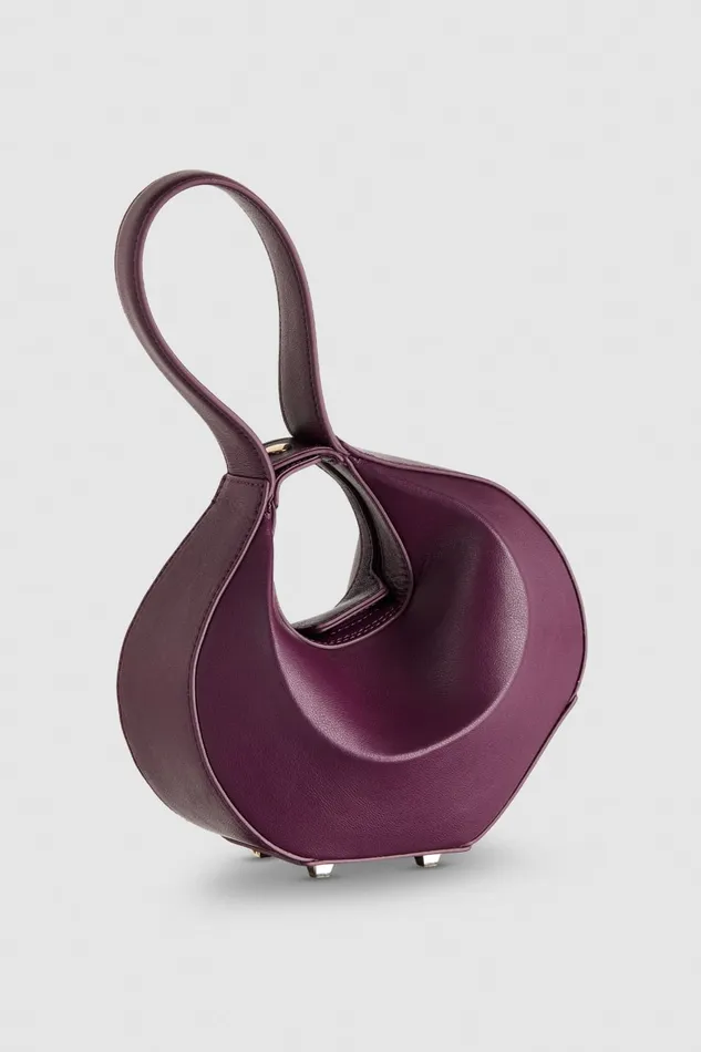 Patrizia Pepe Purple Small Hobo Bangle Bag Futuristic Purple Bags Handbags