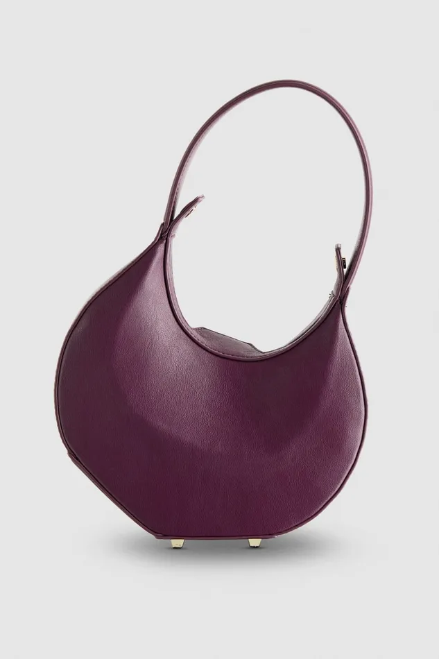 Patrizia Pepe Purple Small Hobo Bangle Bag Futuristic Purple Bags Handbags