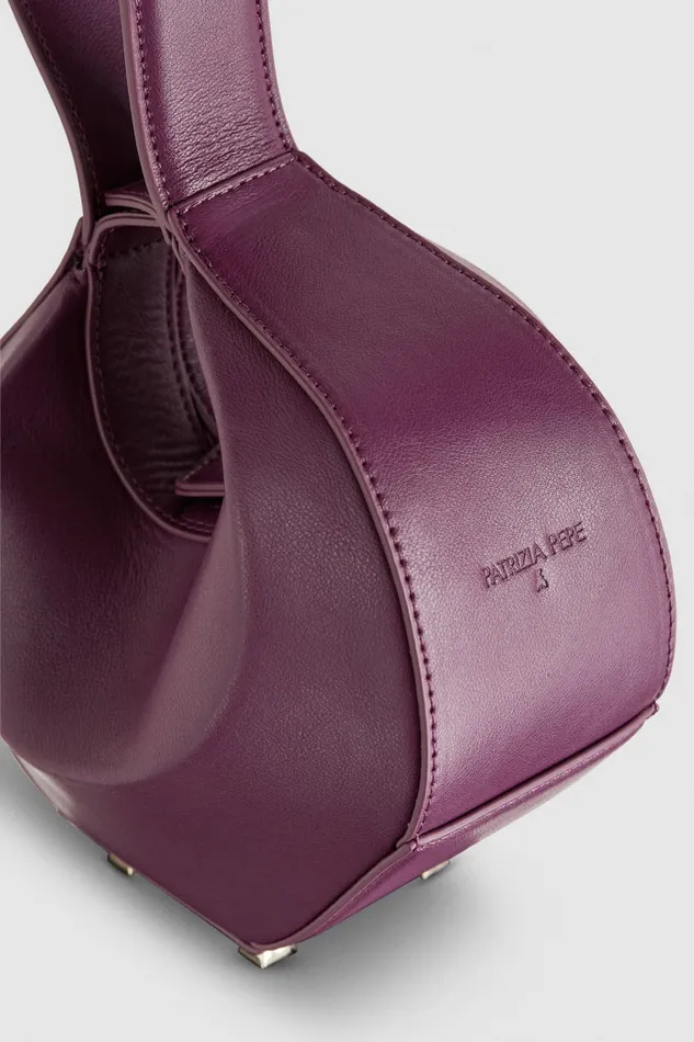 Patrizia Pepe Purple Small Hobo Bangle Bag Futuristic Purple Bags Handbags